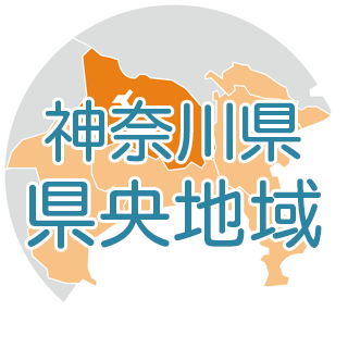 神奈川県県央地域の地図